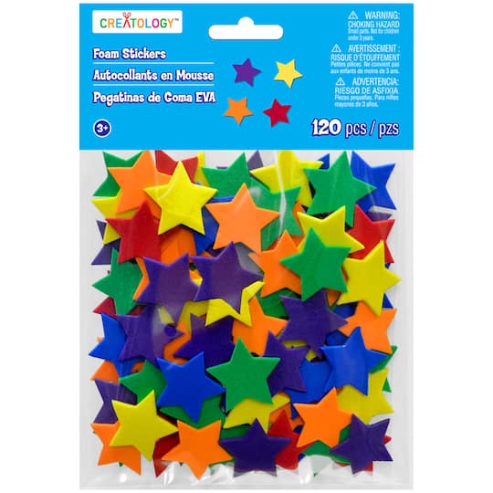 12 Packs: 120 ct. (1,440 total) Star Foam Stickers by Creatology&#x2122;